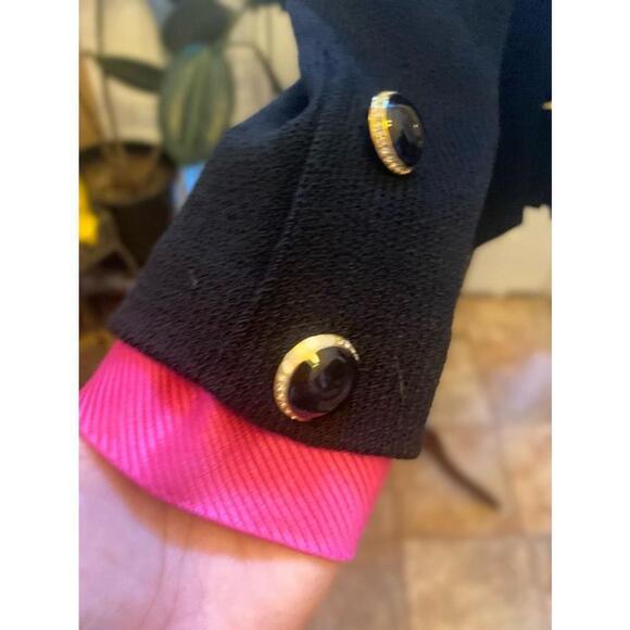 Women's St. John Black and Pink Blazer Size 10 - Picture 5 of 7